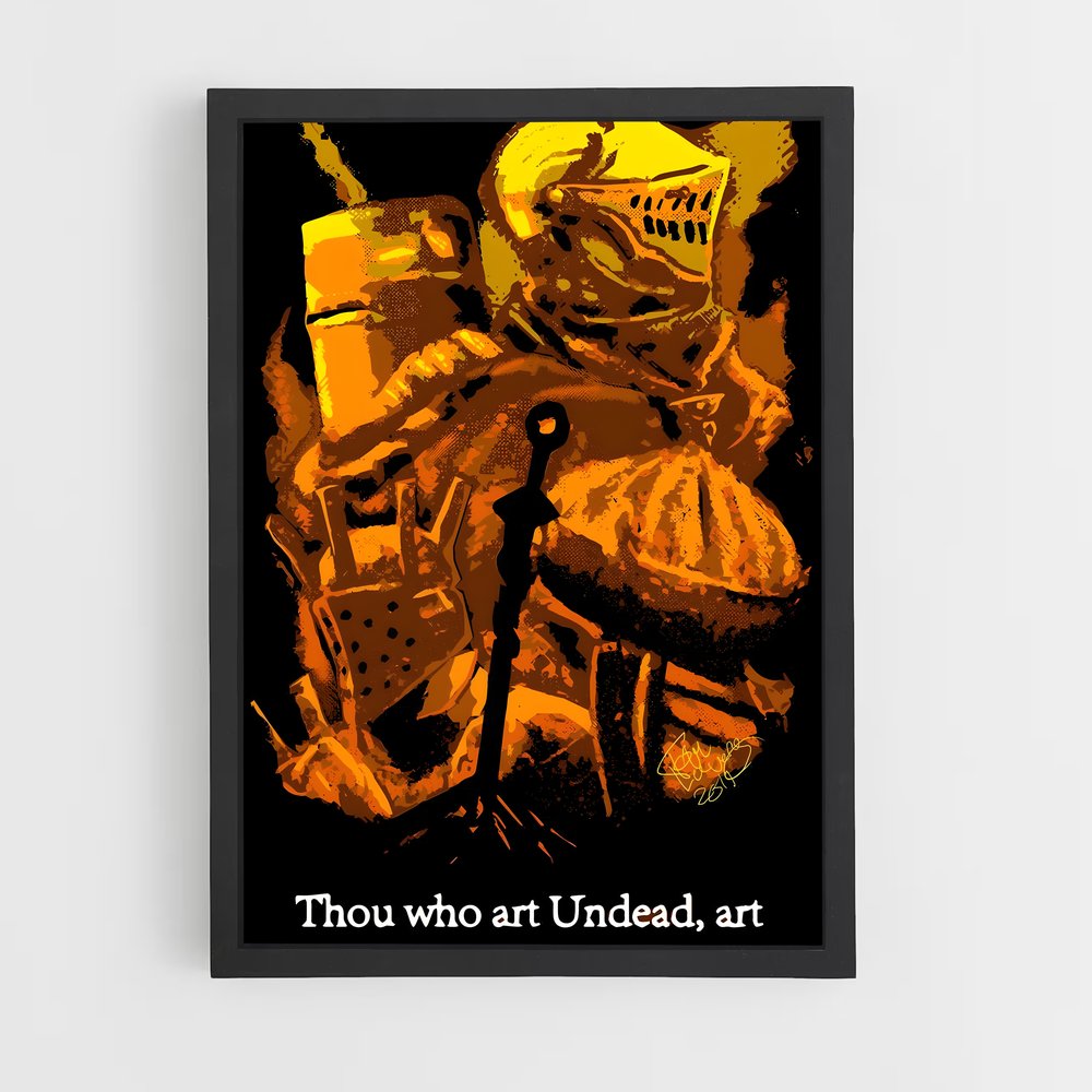 Poster Le Chevalier Masqué – affiche Dark souls (vue 2)